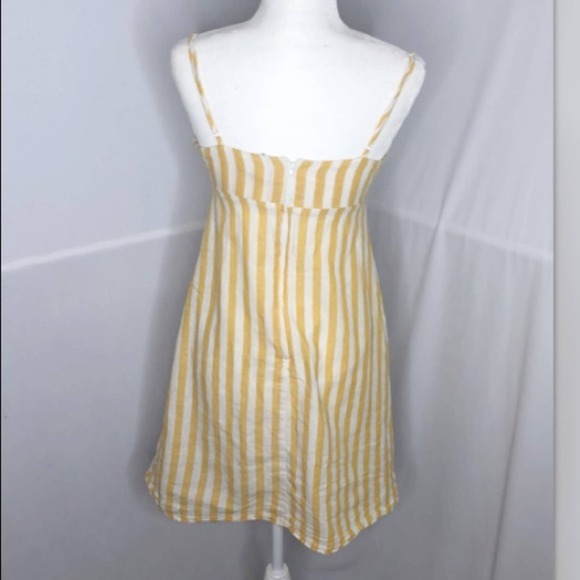 Cad mustard yellow striped sleeveless dress - Picture 4 of 8